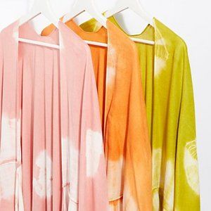 Free People Spellbound Tie Dye Kimono in Key Lime